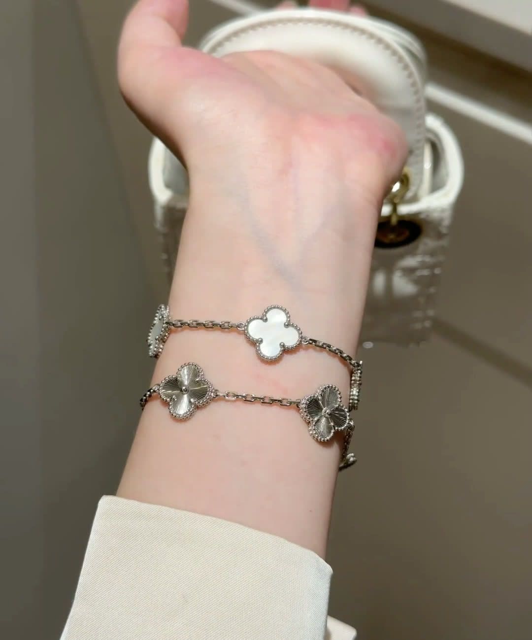 Van Cleef & Arpels Alhambra White Gold Bracelet